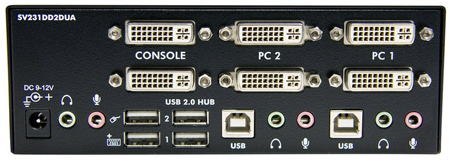 StarTech.com SV231DD2DUA Switch KVM USB 2 Ports DVI avec Audio Commutateur Concentrateur USB 2.0