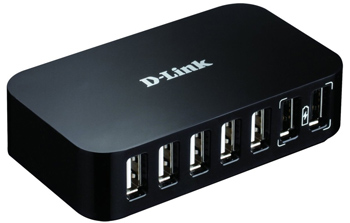 D-Link DUB-H7 Hub 7 ports USB 2.0 pour PC et Mac USB Noir