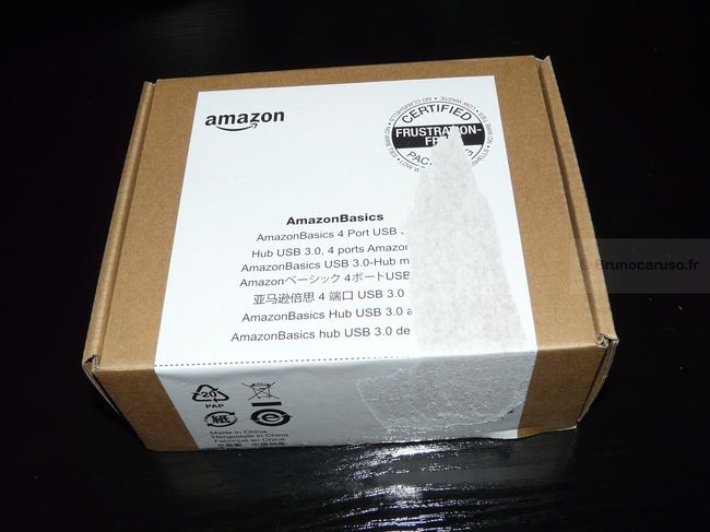 L'emballage : une boite en carton AmazonBasics