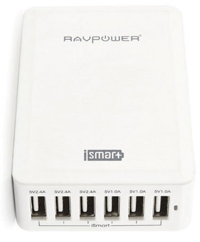 Le chargeur 6 ports USB RAVPower 10A