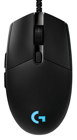 Souris Gaming Logitech G Pro, 12 000 DPI, 6 boutons programmables - conçu pour les pros et l'eSport