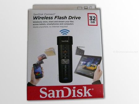 La boite du Sandisk Connect Wireless Flash Drive 32Go