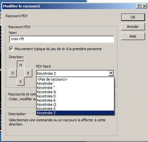 Le remappage des touches est possible (ici ZQSD redéfini sur le pad du joystick)