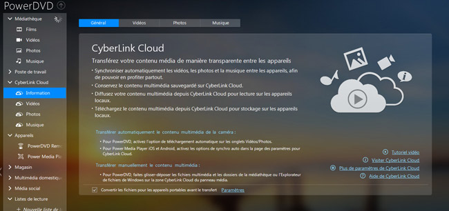 Le Cloud par CyberLink (CyberLink Cloud)